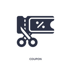 coupon icon on white background. Simple element illustration from marketing concept.