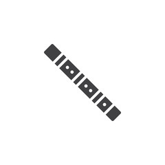 Bamboo flute vector icon. filled flat sign for mobile concept and web design. Bansuri Flute glyph icon. Symbol, logo illustration. Pixel perfect vector graphics