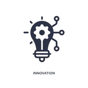 innovation icon on white background. Simple element illustration from marketing concept.
