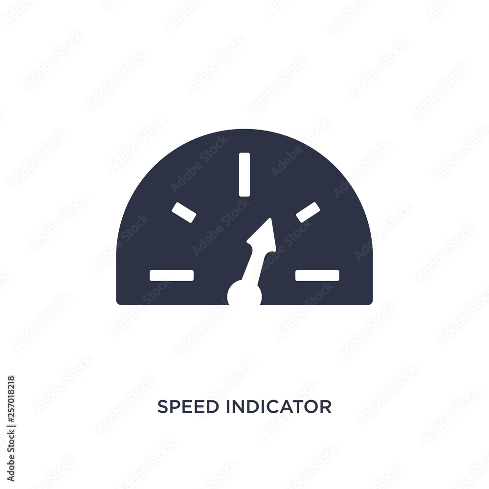 Aufkleber speed indicator icon on white background. simple element illustration from measurement concept.