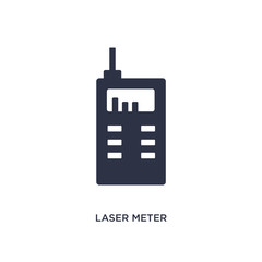 laser meter icon on white background. Simple element illustration from measurement concept.