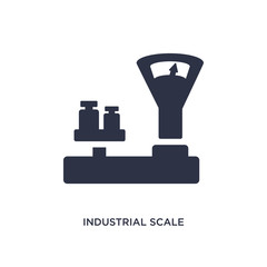 industrial scale icon on white background. Simple element illustration from measurement concept.