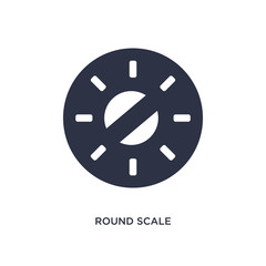 round scale icon on white background. Simple element illustration from measurement concept.
