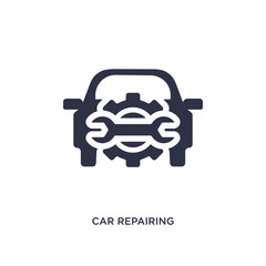 car repairing icon on white background. Simple element illustration from mechanicons concept.