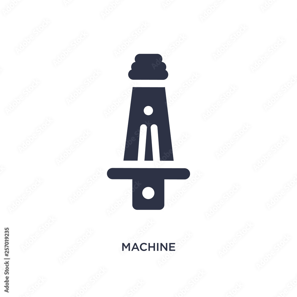 Poster machine connector plug icon on white background. simple element illustration from mechanicons concep