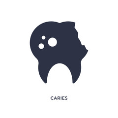 caries icon on white background. Simple element illustration from medical concept.