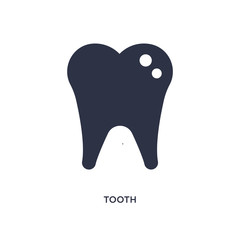 tooth icon on white background. Simple element illustration from medical concept.