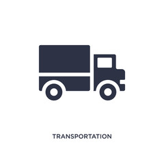 transportation truck icon on white background. Simple element illustration from mechanicons concept.
