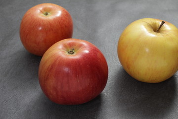Red apple, a useful product for health, full of vitamins.