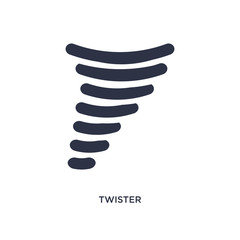 twister icon on white background. Simple element illustration from meteorology concept.