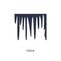 icicle icon on white background. Simple element illustration from meteorology concept.