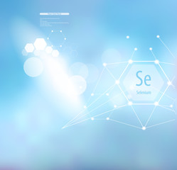 Selenium sign and template for text. Vitamins and minerals.