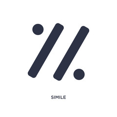simile icon on white background. Simple element illustration from music and media concept.