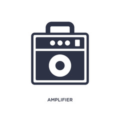 amplifier icon on white background. Simple element illustration from music concept.