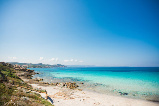 Beach of Rena di Ponente, Sardinia Island, Italy.