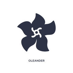 oleander icon on white background. Simple element illustration from nature concept.