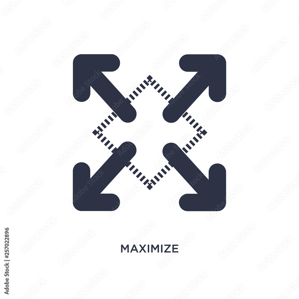 Poster maximize icon on white background. simple element illustration from orientation concept.