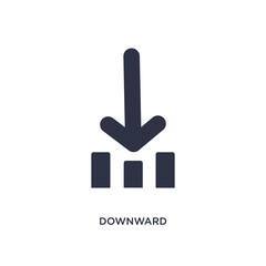 downward icon on white background. Simple element illustration from orientation concept.