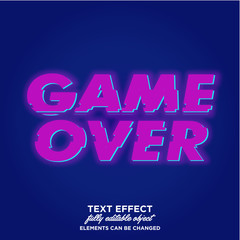 Modern game style font effect 