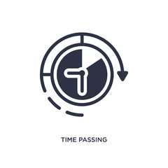 time passing icon on white background. Simple element illustration from productivity concept.