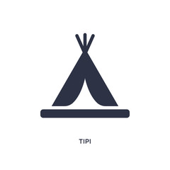 tipi icon on white background. Simple element illustration from stone age concept. © zaurrahimov