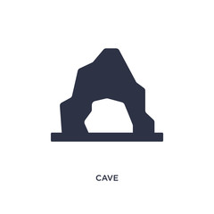 cave icon on white background. Simple element illustration from stone age concept.