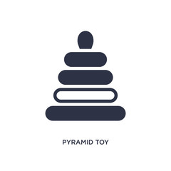 pyramid toy icon on white background. Simple element illustration from toys concept.