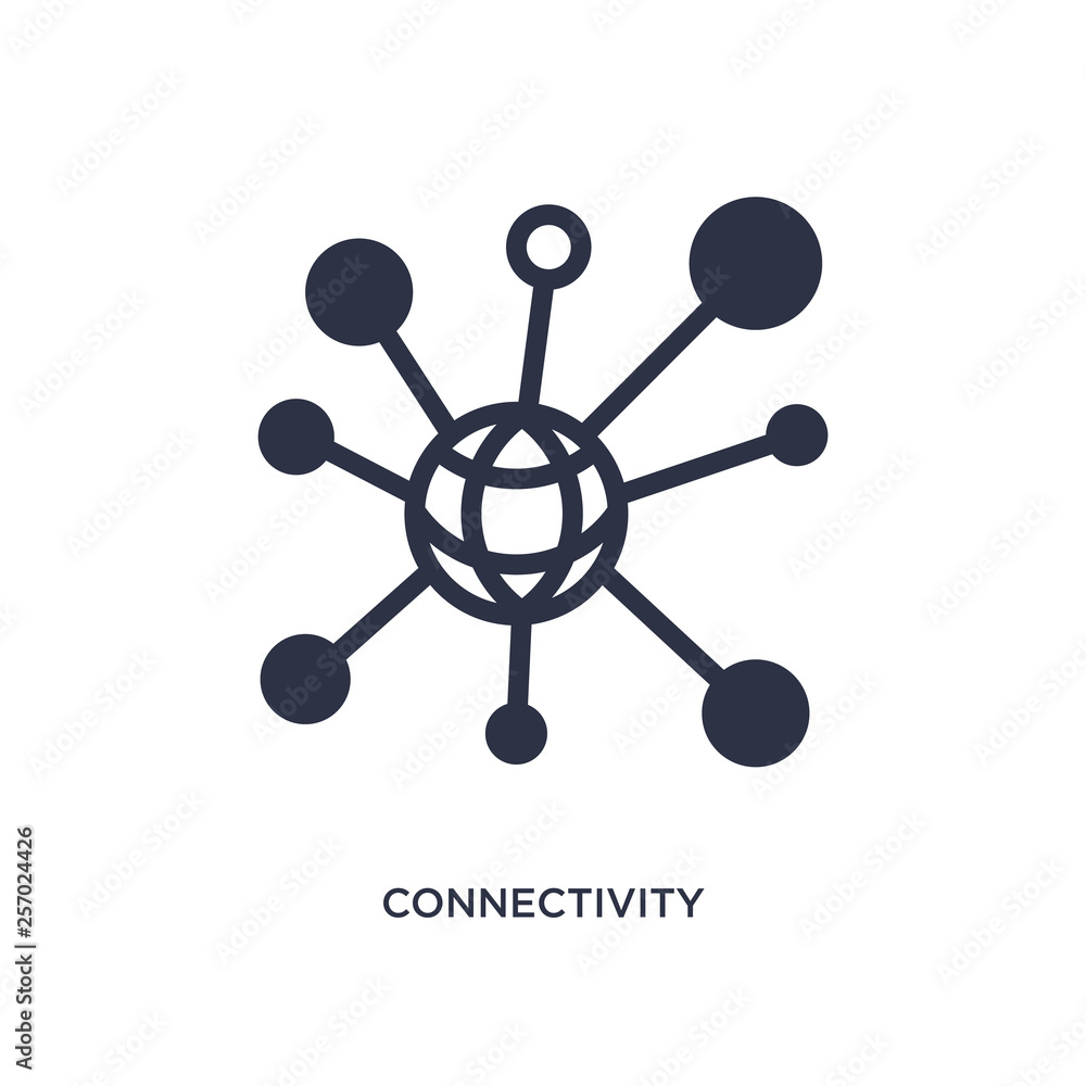 Poster connectivity icon on white background. simple element illustration from user interface concept.