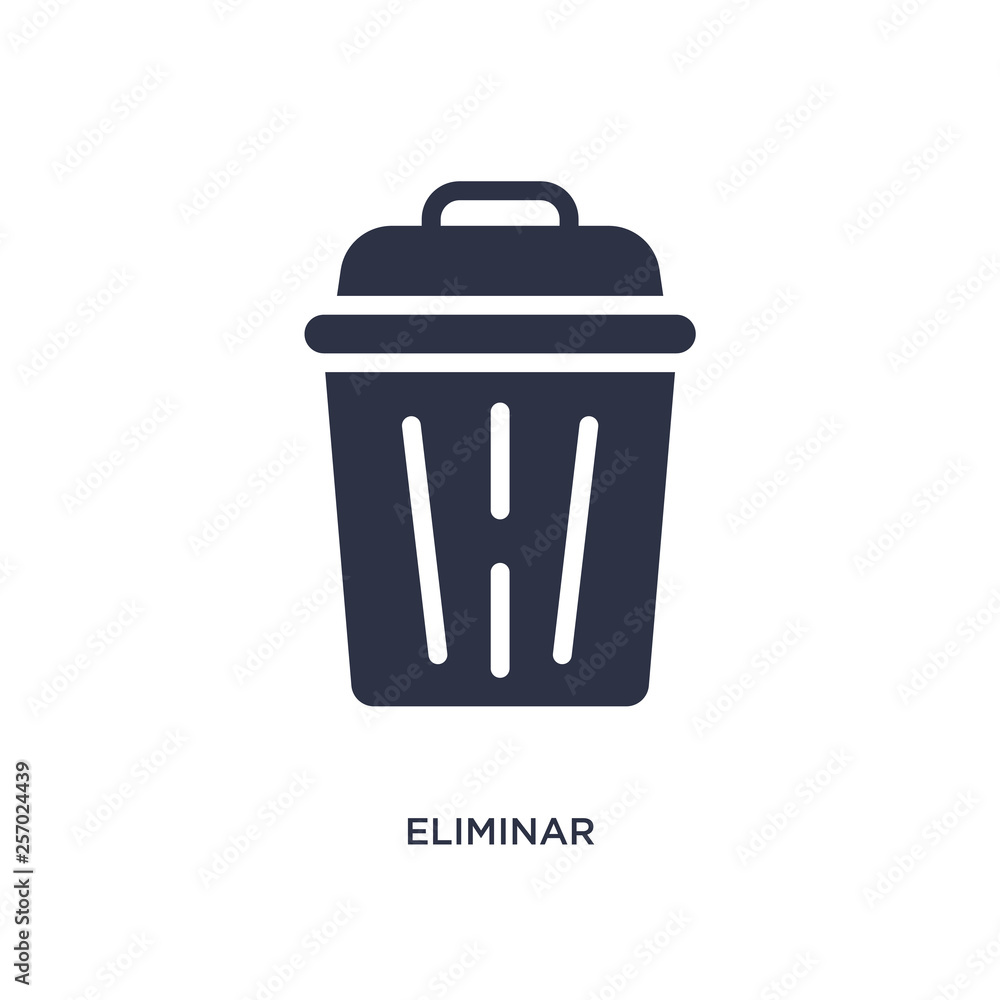 Poster eliminar icon on white background. simple element illustration from user interface concept.