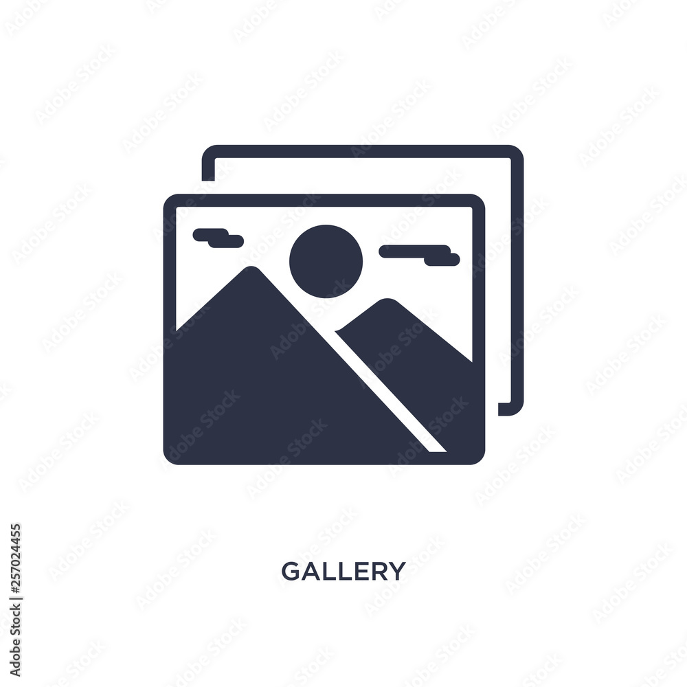 Aufkleber gallery icon on white background. simple element illustration from user interface concept.