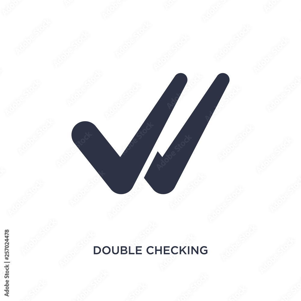 Poster double checking icon on white background. simple element illustration from user interface concept.