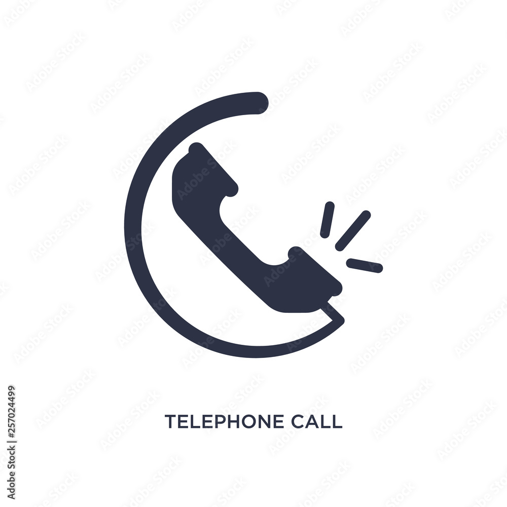Aufkleber telephone call icon on white background. simple element illustration from user interface concept.