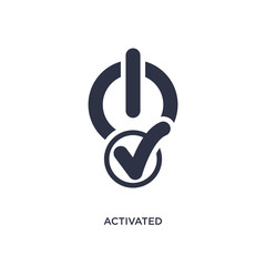 activated icon on white background. Simple element illustration from user interface concept.