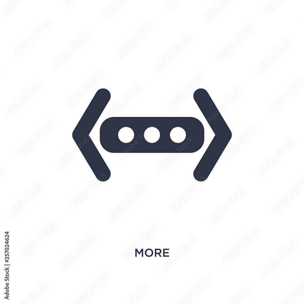 Poster more icon on white background. simple element illustration from user interface concept.