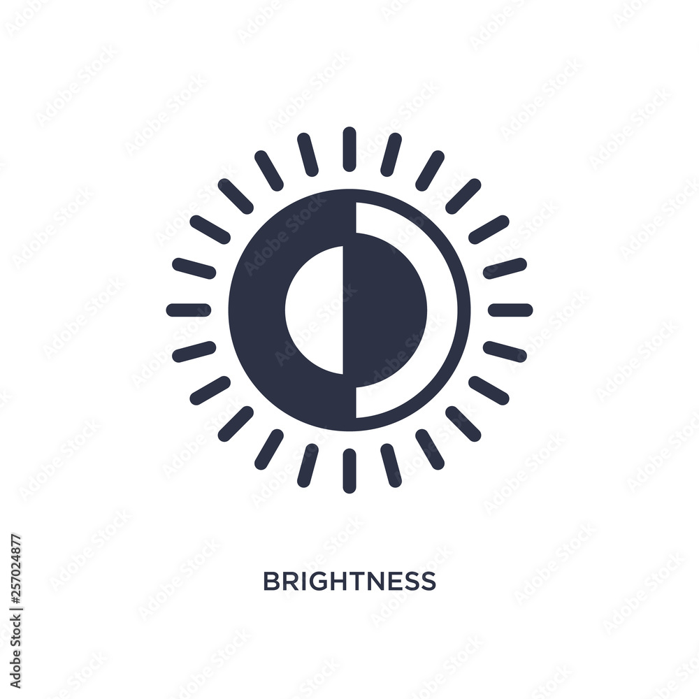 Poster brightness icon on white background. simple element illustration from user interface concept.