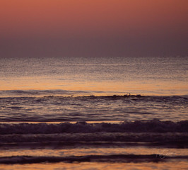 Fototapeta na wymiar sunrise on the atlantic with texture