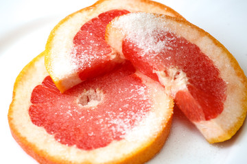grapefruit on a plate