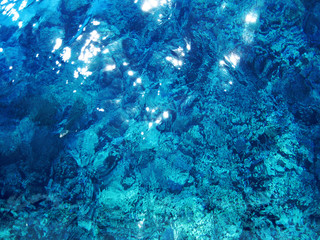 Fototapeta na wymiar blue surface of water