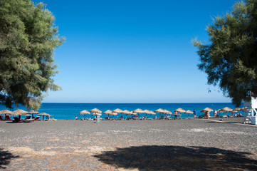 Santorini Greece luxury island with volcano and amazing sunsets