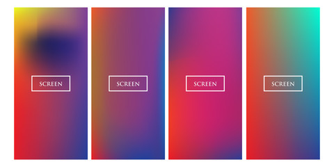 Fototapeta premium Set of vector screen or skin template for smartphone