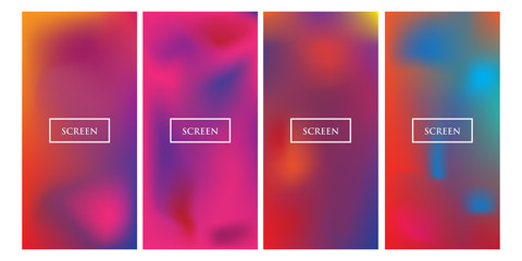 Obraz premium Set of vector screen or skin template for smartphone