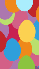 background with small colored eggs . Vector illuctration.