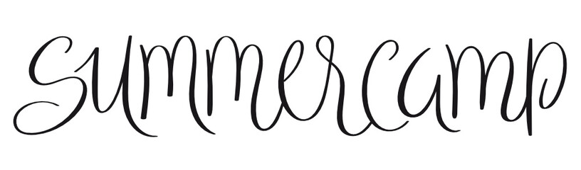 SUMMER CAMP brush calligraphy banner