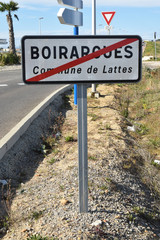 Panneau sortie de ville : Boirargues H&eacute;rault