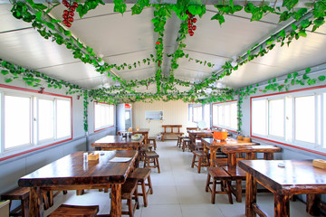 Restaurant interior furnishings