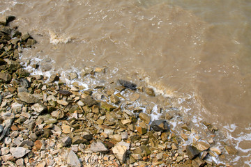 Gravel by water