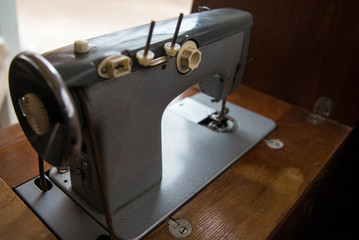 Old manual sewing machine