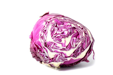 Obraz premium Fresh homemade cabbage isolated on white background. Head of cabbage .