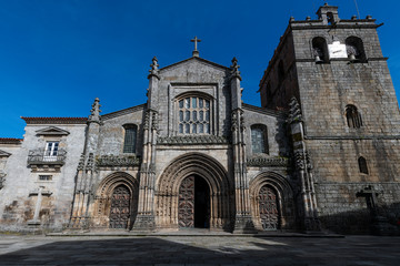 Fototapeta na wymiar The facade of the Se the Lamego, one of the oldest churches in Portugal