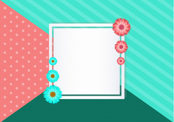 frame with flowers